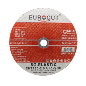 EUROCUT 9 inch 230X2.0mm EN 12413 cutting disc abrasive China