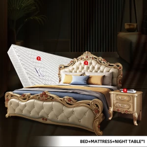 European Style Elegant Sets Bedroom Italian Luxury Bedroom Set Furniture Royal Luxury Luxurious Bedroom Set
