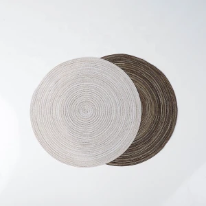 Fabric Printing Custom Woven Placemats Round Dining Coaster Pad Circular Table Mat