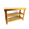 Factory direct bamboo multilayer bamboo shoe rack 3-Tier Bamboo Shelf Shoe rack bench