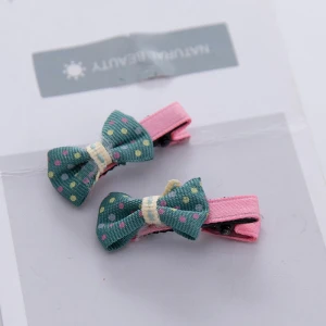 Factory Direct Sale wholesale children ribbon bow hair clip for kids girl hair accessories