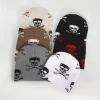 Factory Directly Supply 1pc Ghost Pattern All Over Logo Knitted Jacquard Beanie Skully Cap for Streetwear