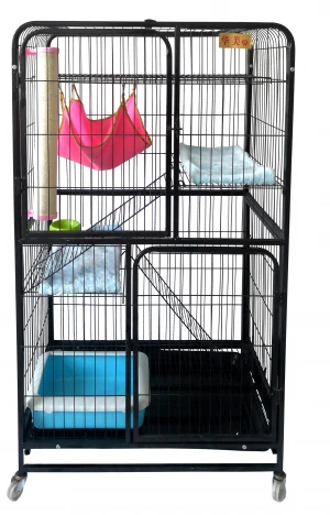Factory Hot Sale Pet Cage  Large Cat Cage 3 Or 4 Layer House Cat Cage Steel Breeding
