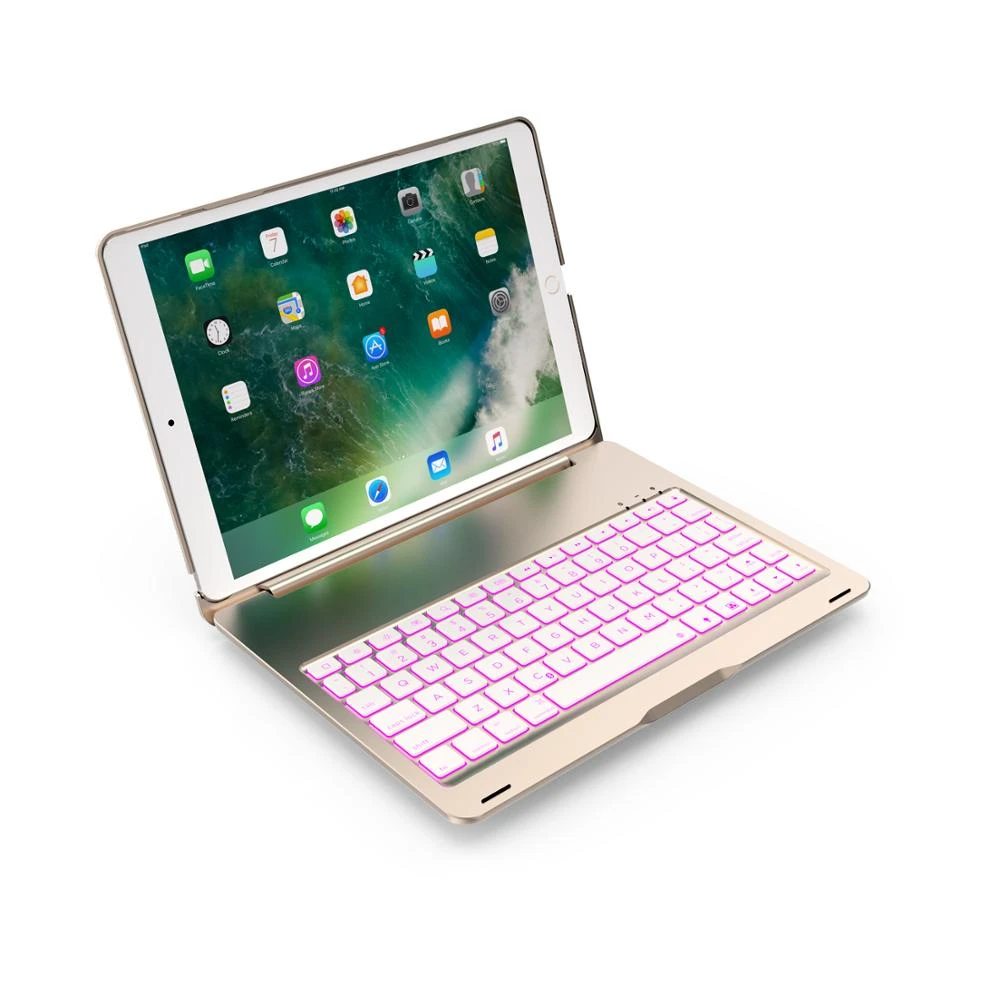 Factory Price Folding Wireless Aluminum Keypad Keyboard Case for Ipad 10.2 inch and Tablet Pc