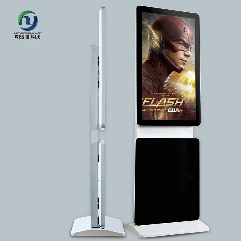 Factory price lcd digital signage 360 degree rotatable floor standing kiosk rotating lcd touch screen advertising player