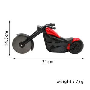 Factory price non slip ergonomic handle plastic motorcycle shape pizza slicer cutter wheel