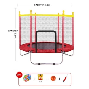 Factory Price Outdoor Indoor Kid Fitness Jumping Trampoline For Child Home Use With Protection Net