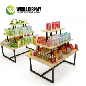 Factory quality beauty supply store shop shelf cosmetic product display stands showcase cabinet wood  wisda display