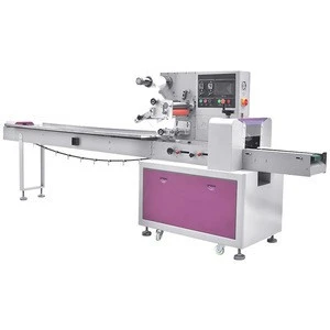 Factory supply Automatic Biscuit Packing Machine 220V 50Hz Automatic Pillow Packing Machine / Flow Packing Line