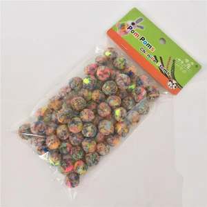 Factory supply DIY crafts terylene mixed color pompoms toys for kids or wedding party decoration