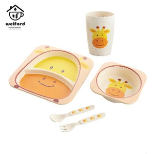 Factory Supply High Quality Eco-friendly Bamboo Kids Dinnerware