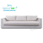 factory wholesale garden sofa powder coated aluminum outdoor furniture luxury three seat patio sofa lounge garden sofa(32017)