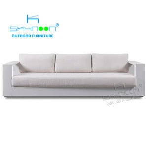 factory wholesale garden sofa powder coated aluminum outdoor furniture luxury three seat patio sofa lounge garden sofa(32017)