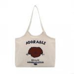 Factory Wholesale Natural Cotton Canvas Tote Bag Custom Calico Shopping Bag with Logo Printed Eco Promotional Bag