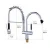 Import Fapully chrome 360 Hand pressure Sprayer Head hot cold spring pull down kitchen faucet from China