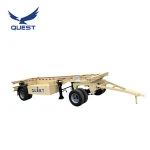 Farm Tractor Container Transport 2 Axles 20ft Skeletal Draw Bar Full Trailer With Draw Bar Coupling