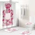Import Fashion brand logo design 3d customer print shower curtain Modern bathroom set  for bathroom home used from China