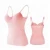 Import Fashion girl comfortable cotton tank top with padded bra sexy camisole with straps singlet with bra inside from China
