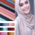 Import fashion Plain Bubble Chiffon Scarf Women&#x27;s Hijab  HijabsTurbanet Headscarf 49colors Wrap Solid Color Shawls Headband Muslim from China