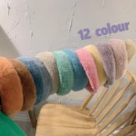 Fashion Winter Fake Fur Padded sponge ins plush Hairband Headband Accessories for Women