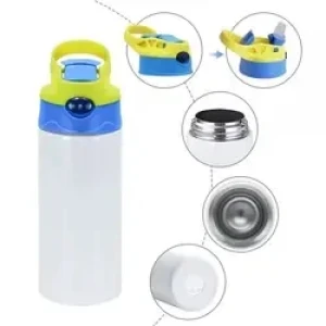 fast ship heat press DIY double wall Vacuum insulated kids tumblers with lid and straw for keep drinking