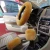 Import Faux sheep long and short hair fur car steering wheel cover with matching faux fur boots set and fur slides slippers from China