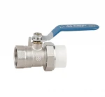 Female PPR Brass Ball Valve with Steel Handle 1/2