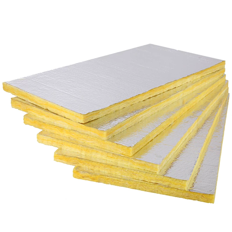 fiberglass panel for HVAC system and duct insulation rigid glass wool board with fire proof aluminum foil facing