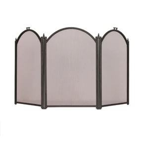 Fireolace screen,iron mesh,3-fold