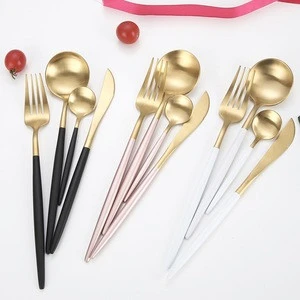 Flatware Set For Weeding Party Gift Modern Style Stainless Steel Flatware Set