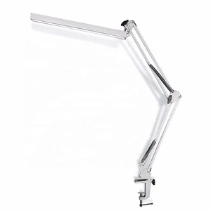 Flexible Swing Arms Touch Sensor Clip Desk Lamp Office Working Dimmable Table Study Clamp Lamp