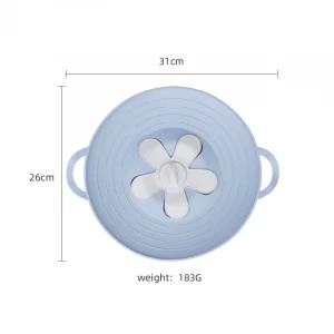 Flower Shape Anti-over Flow Lid Kitchen Gadgets Cover Pot Lid Silicone Spill Stopper