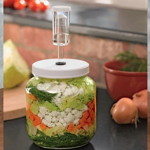Food Grade Fermentation Kit Round Storage Glass Jar for Pickle Vegetables
