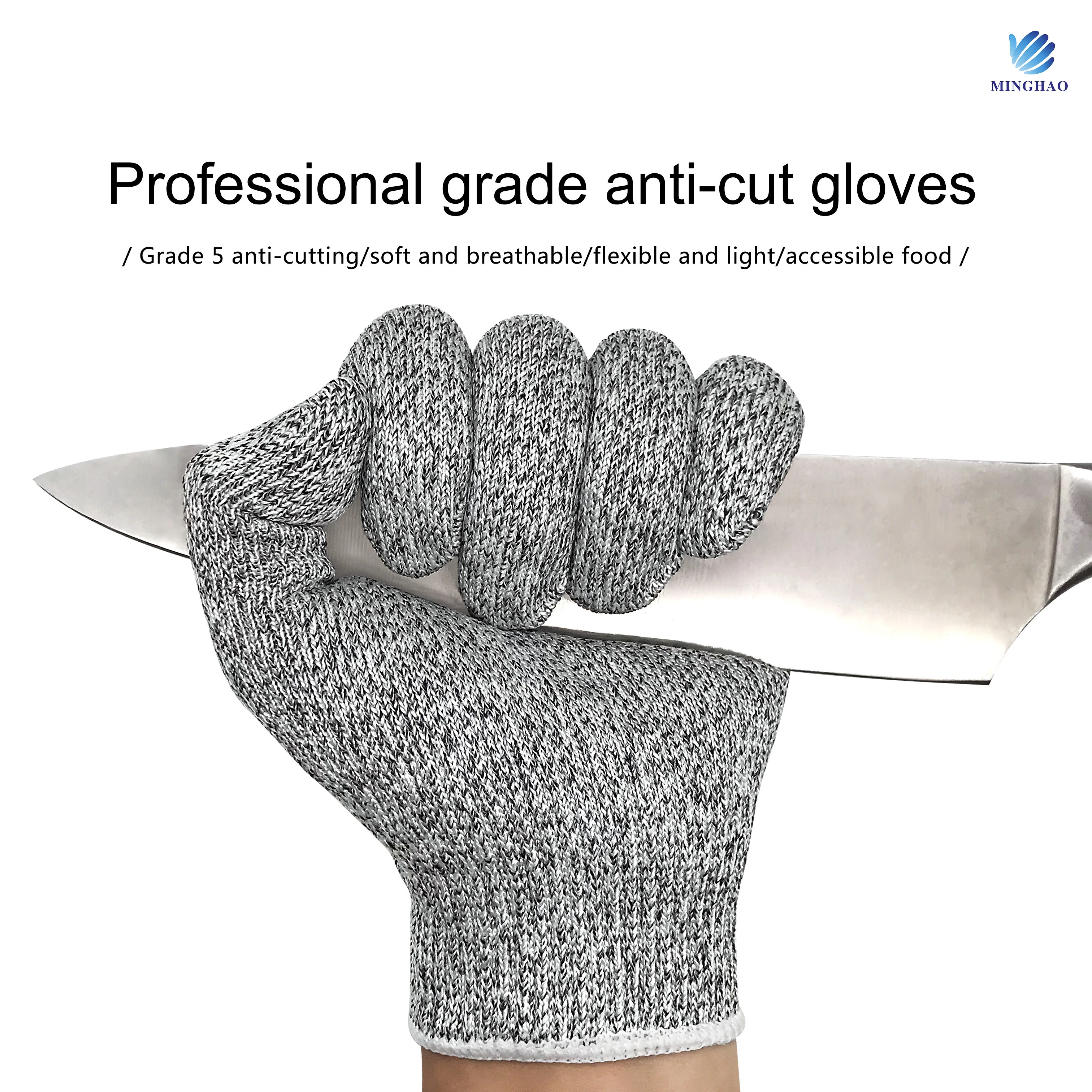 Food Grade Kitchen Knife Blade Proof Anti-cut Gloves Safety Protection Cut Resistant Gloves Level 5 Anti Cut Gloves