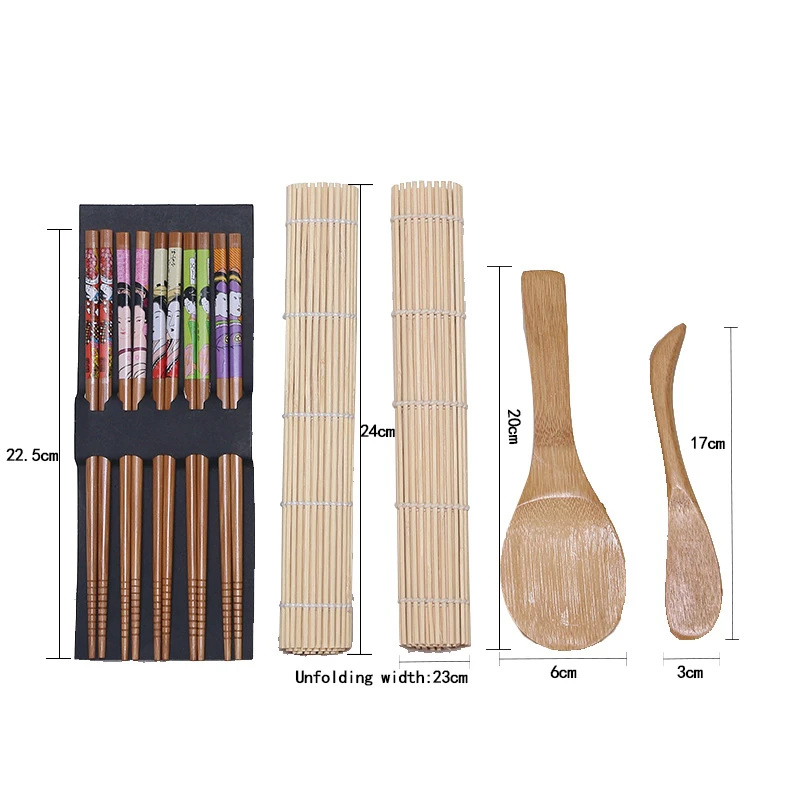 Food grade rolling case mat perfect bamboo sushi make kit set with  certificate