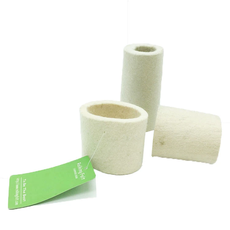 food industry use 100% merino wool felt tube transfer roll felt tube