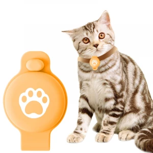 For AirTags Liquid Silicone Tracker Cover With Clip Holder GPS Pet Anti-lost Finder Protected Case for Airtag
