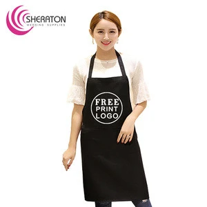 Free printing logo customized 100 polyester apron for advertising and promotion on factory price