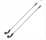 Free Sample 1 Stainless Steel 304 Spiral Handle Bartender Tool Bar Spoon