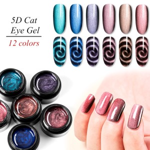 Free samples soak off magnetic uv gel polish glitter shiny 5d cat eye gel nail