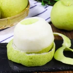 Fresh fruit sweet succulent crisp green tangerine peel pears