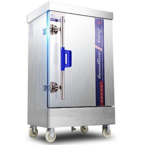 full automatic 4/6/8/10/12/24 trays electric rice steam cabinet/Hot Sale Professional Hotels Electric and Gas Rice Steamer