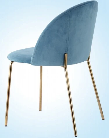 Furniture coffee hotel Luxury Upholstered velvet fabric dining chair with metal leg dining chair
