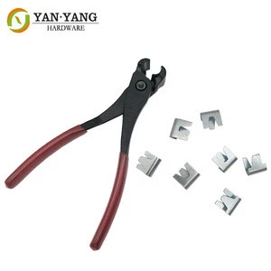 Furniture hardware metal mattress clip plier manual hand tool plier with soft grip plastic handle for M88 clip