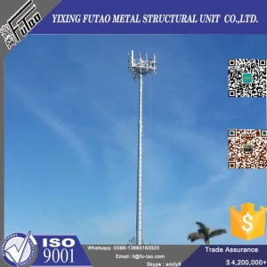 Galvanized gsm repeater indoor antenna tower pole