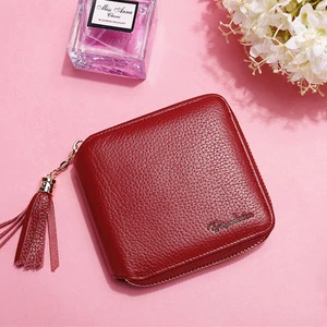 Genuine Leather Women Coin Purse With Zipper