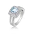 Import Genuine Sterling Silver Color 925 Womens Ring Natural Blue Topaz White Moissanite Diamond Gemstone Anillos De 925 Jewelry Rings from China