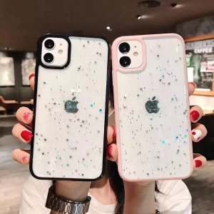 Glitter resin candy color tpu phone case Phone Back Cover for iphone 11 pro max mobile phone housings