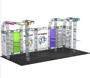 Global  cheap used DJ stand trade show steel  display design Exhibit booth lighting truss stage truss aluminum truss display