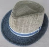 Good quality fashion jute fabric fedora hats